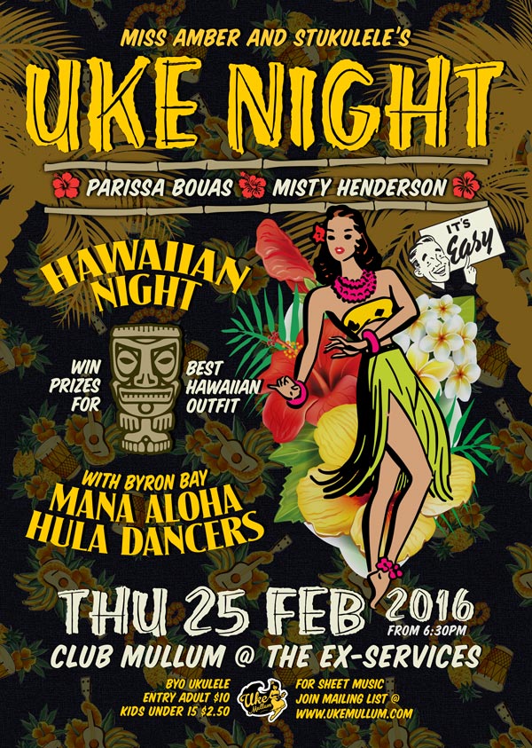 Uke Mullum's Hawaiian Night - Thu 25 Feb 2016